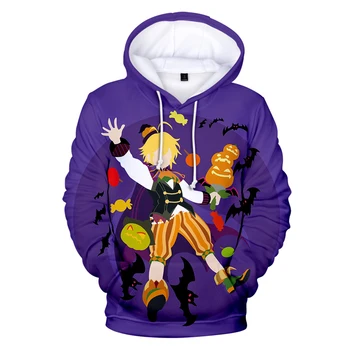 Jaunu Septiņi Nāves Grēki Meliodas 3DHoodies sporta Krekls Vīriešiem/Sievietēm anime ikdienas pelēkā vārna modes tautas Rudens Hoodies Drēbes