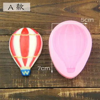 1pc karstā gaisa balonu, silikona kūka pelējuma pomādes pelējuma kūka dekorēšanas instrumentiem šokolādes gmpaste veidnes kūka pelējuma FTM1095