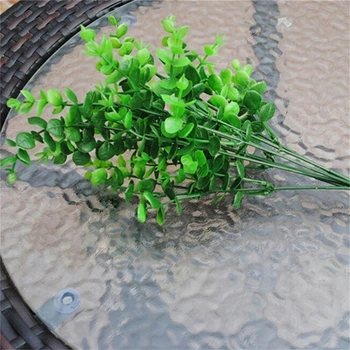 Rotā dzīvojamo istabu mēbeles, augi puķu zāles zaļas lapas ar Eikalipta 1GB Plastmasas puķu mākslīgie ziedi