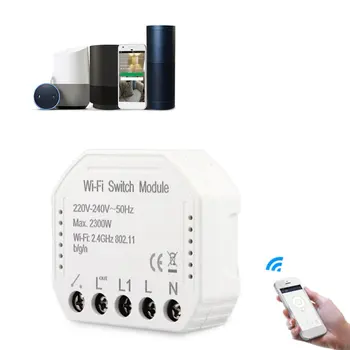 Wifi Smart Gaismas Slēdzi Diy Breaker Modulis Smart Life/Tuya APP Tālvadības pulti,Darbojas Alexa Echo Google Home 1/2 Veids