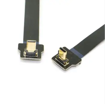 20cm 90 Grādu uz Augšu Leņķveida FPV Micro HDMI Vīriešu Micro HDMI standarta jo Plakano Kabeli, par GOPRO Multicopter Aerial Photography