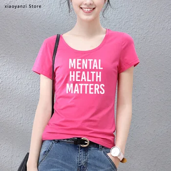 Garīgās Veselības Jautājumiem, Sieviešu t Kokvilnas Gadījuma Smieklīgu t kreklu, Lai Dāma Meitene Top Tee Hipster studenti jaunu-134
