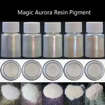 6 Krāsas Spīdīgu Aurora Sveķi, Pigmenti Polarizētās Dimanta Perlamutra Pigmentu Komplekts Krāsas Sveķi, Krāsošanas Instrumenti Rotaslietu Izgatavošana