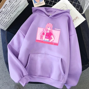 Darling ar franxx Hoodies Kawaii studentu Kapuci Top Sieviešu Krekls garām piedurknēm Anime Rudens Gadījuma gudrs Kapuci Streetwear