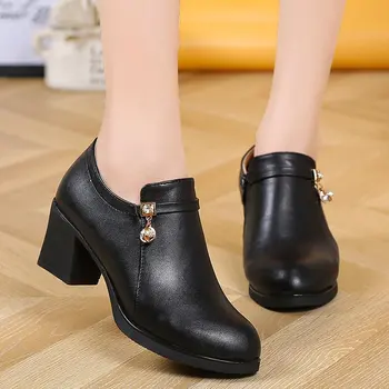 Skaista modes melns Sieviešu Potītes Zābaki Papēži Melns Boot dizainera kurpes, zābaciņi fashion sieviete Boot Dāmas Sieviešu kurpes