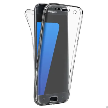 DHL 100GAB 360 Pilna Ķermeņa Mīksto TPU Case For Samsung Galaxy S8 s9 Plus/ S7 / S7 EDGE /S6 /S6 MALAS Triecienizturīgs Silikona Gadījumā