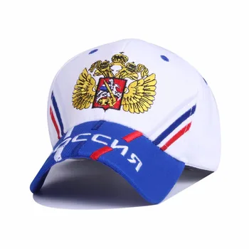Jaunu karstā pārdošanas pavasara vasaras kokvilnas unisex krievijas valsts ģerbonis izšūt godu izbrauciens modes izsmalcinātu pāris beisbola cepure