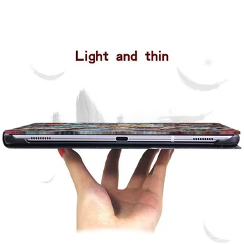Flip Protective Case for Samsung Galaxy Tab 8.0 (2019) T290/T295 Grafiti Mākslas Nometiet Pretestību Ādas Stāvēt Tablete uz Lietu