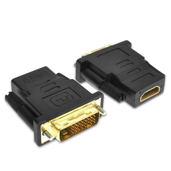 DVI 24+1 HDMI Adapteris Converter 24k apzeltīts Spraudnis DVI 24+1 Male-HDMI Sieviešu 1080P Video Converter for PC HDTV Projektors