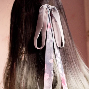 Iespiests antīko hanfu matus ar matu virvi, seno tērpu riepu matu piederumu josta cos virves atjaunot senās paražas,