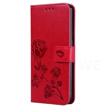 CHOEOIWE Telefonu Gadījumos par Huawei Honor 10 9 Lite 8.A 8X 8.C PU Ādas Maks Flip Case Pilnībā Segtu Ziedu Rožu Rakstu Shell