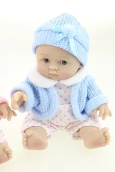 25 cm, mini Silikona Atdzimis Bērnu Lelle, Rotaļlietas, 10inches Roku darbs pilnībā silikona Ķermeņa Lelle Spilgti Baby-born Lelle Meitenēm Brinquedos
