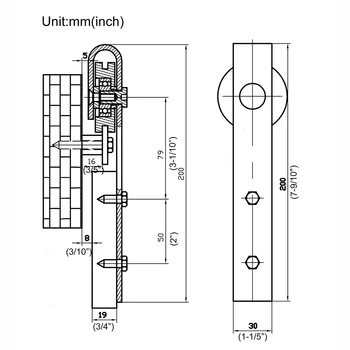 Kinmade Dubultā Ministru Kabineta Klēts Durvju Furnitūra Nerūsējošā Tērauda Matēta Strape Mini Roller Klēts Durvis Dziesmu(Ne Ministru)