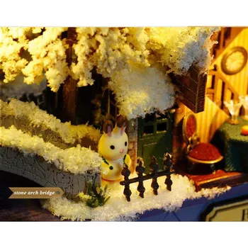 DIY Miniatūras Koka Leļļu Mājas Mēbeles, mēbeļu Komplekti, Rotaļlietas, Roku darbs Amatniecības Miniatūra Apkopot Rotaļu Namiņš Cute Dāvanu Bērniem