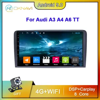 OKNAVI 4G+64G Android 9 Automašīnas Video Radio Atskaņotājs Audi A3 A4 A6 TT 2008. - 2012. gadam Bluetooth GPS Carplay Stereo Nē 2 din DVD WIFI