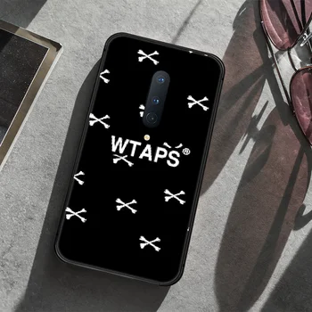 Japānas tendence zīmola WTAPS Telefonu Gadījumā Segtu Korpuss 1+ Oneplus 5T 6 6T 7 7T 8 8T Pro black Šūnu Krāsošana Apvalks Mīksts Silikona Coque