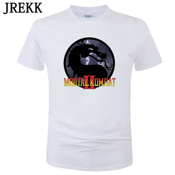 Vasaras Gadījuma Mortal Kombat II T Krekls Vīriešu Kokvilnas Drukas Tautas kaujas Spēle Mortal Kombat T-Krekls Smieklīgi Atdzist Tee Vīriešu C140