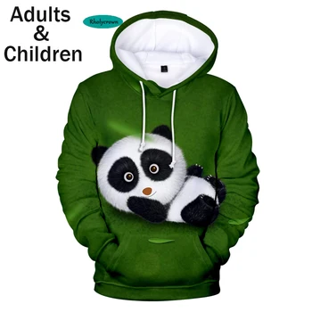 Balts Panda drukāt pelēkā vārna 3D Dzīvnieku Hoodies bērniem, Vīriešiem, Sievietēm, sporta Krekli Rudens drukāt Kapuci zēniem, meitenēm Gudrs fuuny puloveri