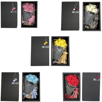Jauki Septiņas Hardcover Ziepes, Puķu Dāvanu Komplekts DIY Ziepes Ziedi Dzimšanas dienas Dāvana Mātes Dienā Draudzene, Dāvanu Ziepes Roku darbs