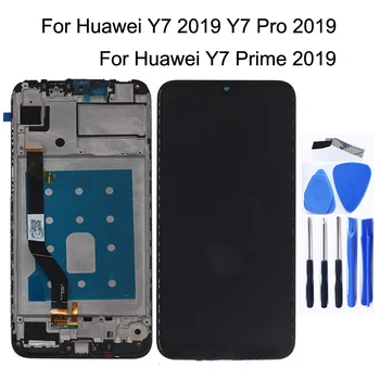 Oriģināls Par Huawei Y7 Pro 2019 LCD Displejs, Touch Screen nomaiņa digitizer Par Huawei Y7 2019 DUB-LX2 DUB-L22 remonta daļas