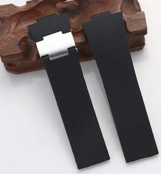Melns brūns augstākās kvalitātes Ūdensizturīgs Silikona Gumijas watchband Rokas pulksteni Band Jostu Ulysse Nardin siksna