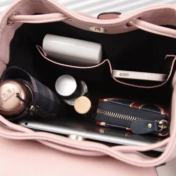 Zīmolu Modes mugursoma soma meitenēm skolā lieli PU ādas mugursoma sieviešu 2018. gada vasarā, melna, rozā