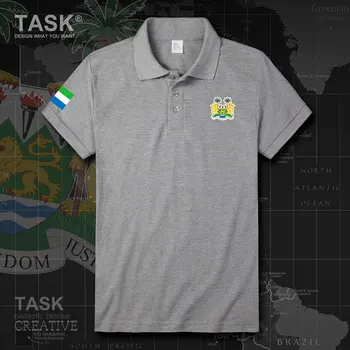 Armija Sierra Leone Leonean SL SLE jauni Topi, t krekls mens Īsām piedurknēm polo krekli, kokvilnas casual Slim Fit Elpojošs Biznesa krekls