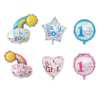 3 Gab. Folijas gaisa Balons, 18 Collu Zēns vai Meitene Jaunu Piedzimst Mazulis Dzimumu Atklāj Bērnu Duša Puse Dekori Pirmās Dzimšanas dienas Balonus