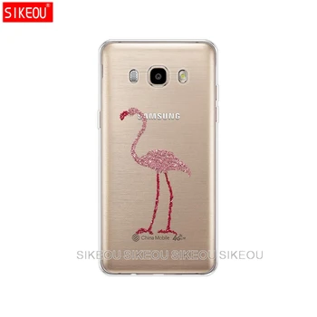 Silikona vāciņu tālruņa case for Samsung Galaxy J1 J2 J3 J5 J7 MINI 2016 ministru mīksto tpu Gudrs Flamingo Karikatūra aizsardzības coque