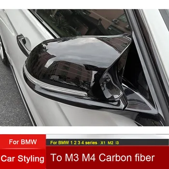 M3 M4 Meklēt BMW F20 X1E84 M2 F87 Spoguļa Vāciņš 1 2 3 4 sērijas F36 F22 F30 Atpakaļskata Oglekļa Izskatās Spoguļa Vāciņš 6 Gab gloss black