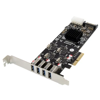 PCI-E X4 P17C9X2G 4-Port Rūpniecības Pakāpes USB 3.0 Karti Rūpniecības Klases Augstas Veiktspējas USB Adapteri, izņemiet Karti PC
