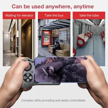 Par MOCUTE-059 Bluetooth Gamepad ar Vienu roku Joypad Android Kursorsviru, Bezvadu Kontrolieris Tablete Smart VR TV Spēle Spilventiņu IOS