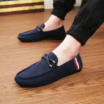 Vīriešu ikdienas apavi jaunu ādas rudens elpojošs caurumu kurpes luksusa zīmolu dzīvoklis kurpes vīriešu mīksta grunts braukšanas kurpes anti-kritums