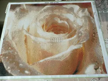 DIY Dimanta Glezna Krustdūrienā puķes Rokdarbi Laukumā Mozaīkas Dimanta Izšuvumi meitene rožu rhinestone mozaīkas Modelis