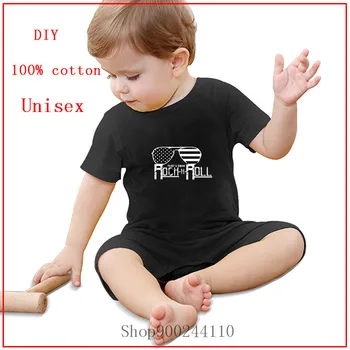 2020 Kostīmi Pidžamas Rocknroll Kokvilnas Jaundzimušā bērna Meitene Drēbes Bodysuit Bērnu Apģērbu Ropa bebe Baby Boy Apģērbs Vienu Gabalu