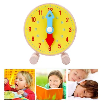 Koka Mācīšanas Pulkstenis Uzziniet, kā Pateikt Laiku, Pulkstenis, Rotaļlieta Bērniem Agrīnā Attīstība