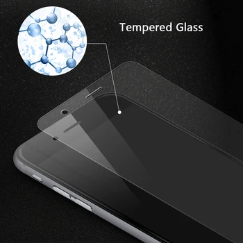 2GAB Rūdīta Stikla Huawei Y7 2017 Ekrāna Aizsargs Thoughed aizsargājošu plēvi, Lai Huawei Y7 2017 stikla