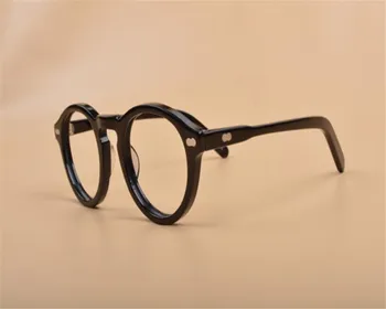 MONGOTEN Unisex Modes Pilna Loka Acetāts Retro Firmas Skaidrs, Objektīva Optiskās Brilles Tuvredzība Ieplests Leoaprd Brilles Briļļu