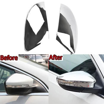 2gab Chrome Automašīnas Atpakaļskata Spoguļa Apdare Vāka Sānu Durvis Atpakaļskata Vāks VW Passat B7 no 2010. līdz. gadam CC 2008-2018 EOS Scirocco MK3 Je