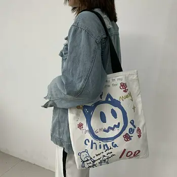 Japāņu Harajuku korejiešu stilā vintage viens-plecu sieviešu messenger bag ns retro lielas ietilpības studentu audekls maiss