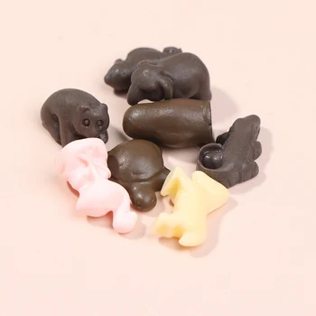 1Set Gudrs Namiņš Miniatūras Mini Multfilmu Dzīvnieku Modelis Šokolādes Modelis Spēlēt Virtuvē Pārtikas Rotaļlietas