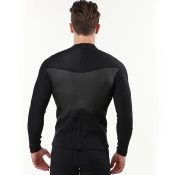 Viens gabals 3MM neoprēna pure black vīriešu ūdenslīdēju kostīms niršanas jaka aukstā un siltā ūdenslīdēju kostīms vīriešu Jaka ūdenslīdēju kostīms