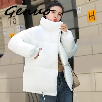 Korejiešu Stilā, Sieviešu Ziemas Jaka 2019 Stand Apkakli, Krūšu Pogām, Ar Kokvilnas Polsterējumu Sieviešu Mētelis Outwear Īsā Siltā Sieviešu Parka