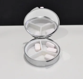 Radošā tableti kaste ar kristāliem Portatīvie mini nerūsējošā tērauda tableti gadījumā, Metāla Kārtas anti-spiediena tableti kastes