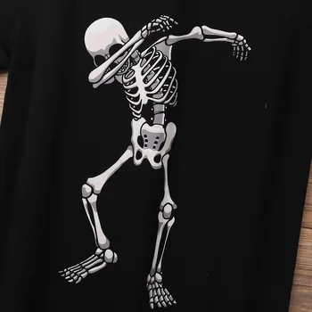 Vīriešu Modes Mīkstu Kokvilnas Skelets Dab Halloween Puse Kostīmi, T-kreklu Viegls Īsām Piedurknēm Skrūvi Kakla Zaudēt Gadījuma T-krekls