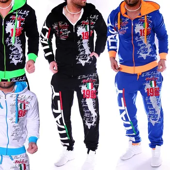 ZOGAA 2020. gadam, Modes Vīrieši, Hoodies un Bikses Kopa ar garām Piedurknēm Vīriešu Tracksuit Ārā Uzvalks Vīriešu sporta zāles Gadījuma Sporta hiphop Uzvalks