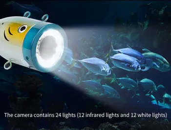 WF01B 1080P Zemūdens Zvejas Kamera ar Premium Kaste Piederumu Komplekts 15M 50M Dziļumā zem ūdens Kajaks, Lure velcēšanas
