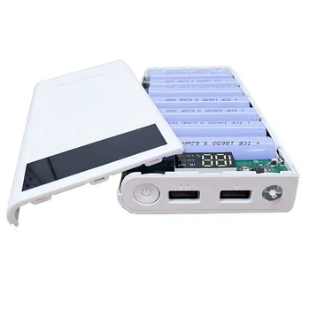 7x18650 Power Bank Gadījumā Akumulatora Kaste 5V Akumulators PowerBank Uzglabāšanas Gadījumos DIY LCD Displejs Akumulatora Bankas Portatīvo
