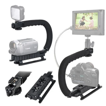 Fotokameras zibspuldzes Balsteņa turētājs Stabilu Saķeri Video Roktura, Rokas Stabilizators Grip par DSLR, SLR Kameras Tālrunis Gopro Mini DV Videokamera