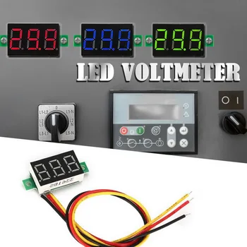 1 Gab. Ciparu Voltmetrs LED Displejs, Mini 2/3 Vadi Sprieguma Mērītājs Ammeter Augsta Precizitāte Sarkans/Zaļš/Zils DC 0V-30V 0.36